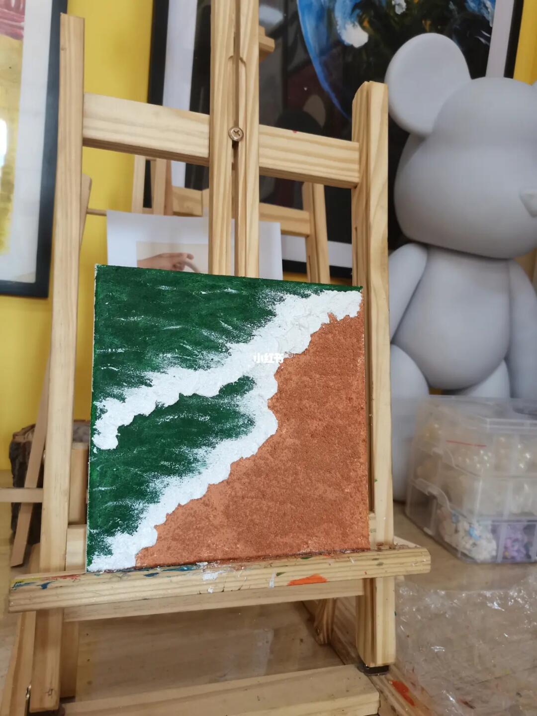 丙烯石英砂风景画