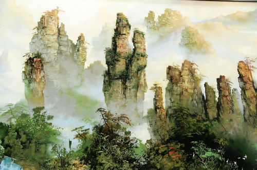 世界面积最大砂石画“十一”亮相张家界武陵源景区