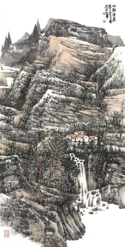 正大气象——何三宝水墨画精品在线展中的砂石画艺术